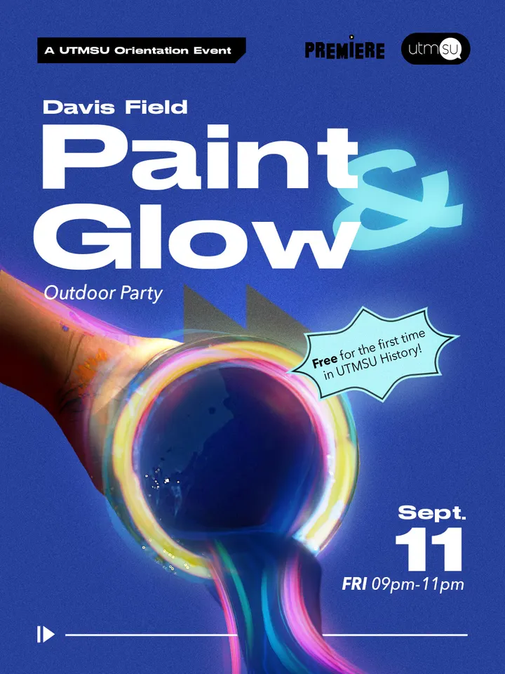 Premiere 26 Paint and Glow event poster