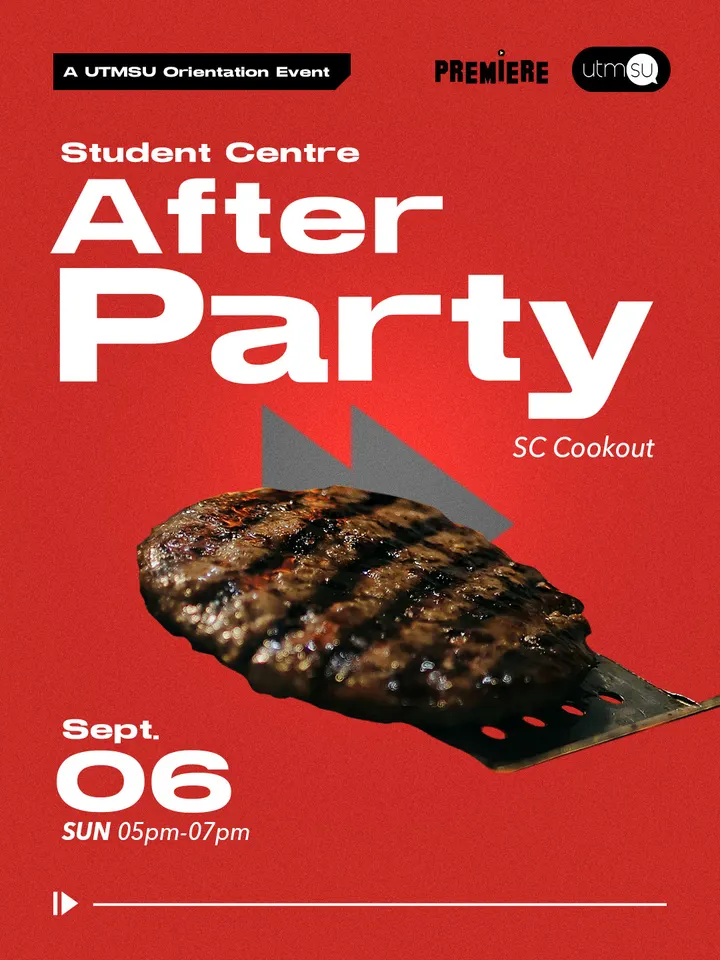 Premiere 26 Student Centre After Party event poster