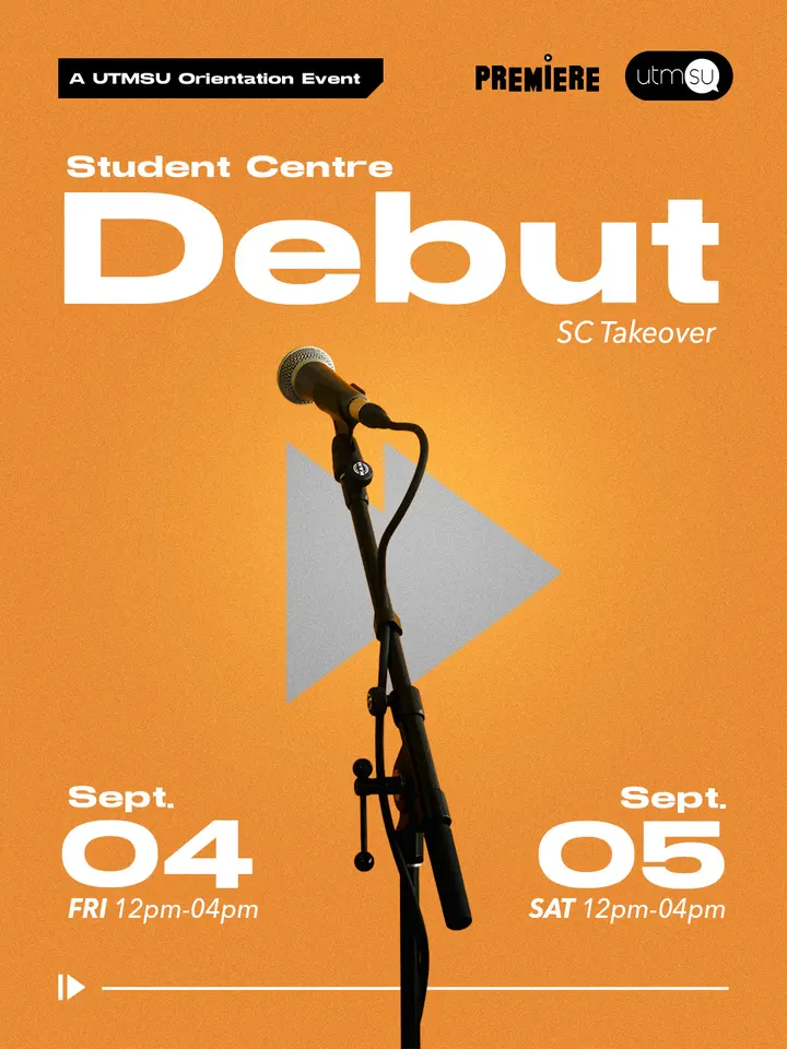 Premiere 26 Student Centre Debut event poster
